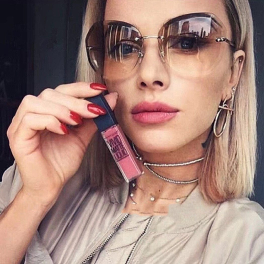 2021 Oversized Rimless Sunglasses
