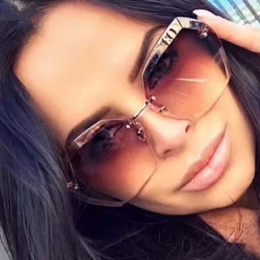 2021 Oversized Rimless Sunglasses