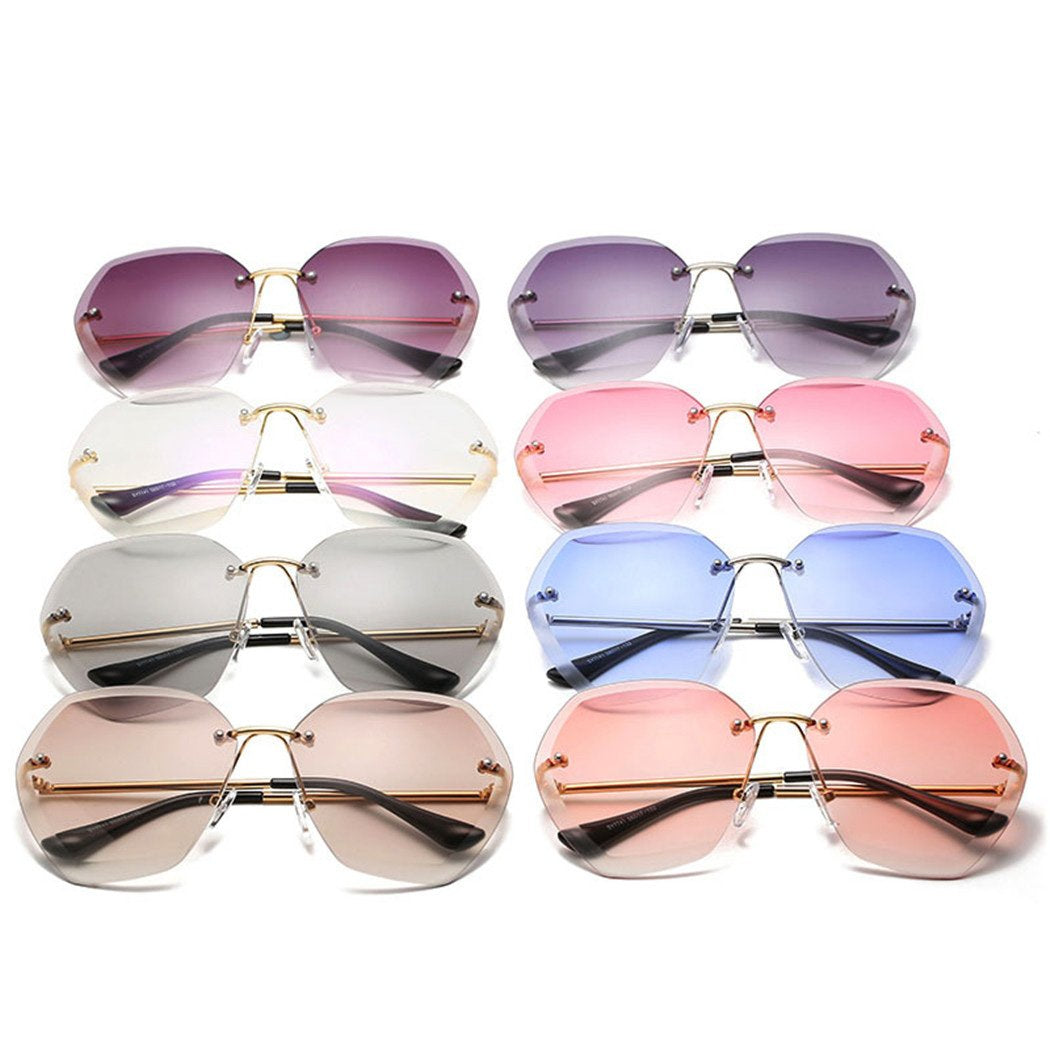 2021 Oversized Rimless Sunglasses