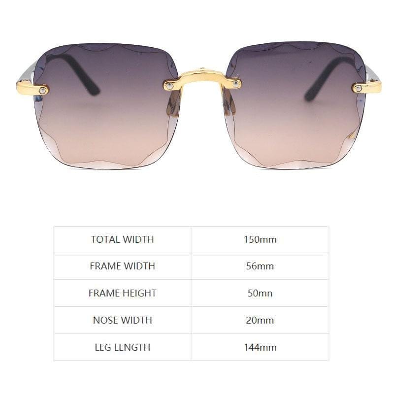 Women Square Frameless Sunglasses
