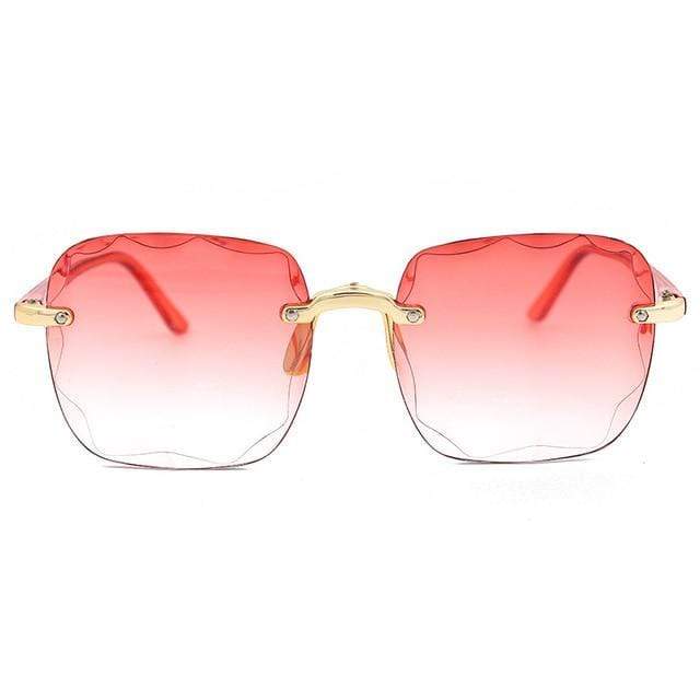 Women Square Frameless Sunglasses