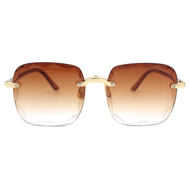 Women Square Frameless Sunglasses