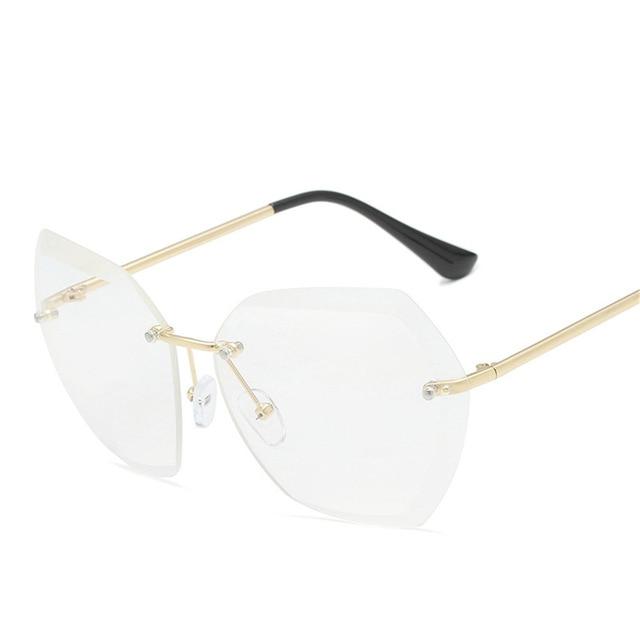 2021 Oversized Rimless Sunglasses