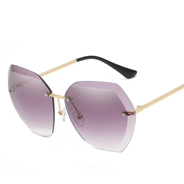 2021 Oversized Rimless Sunglasses