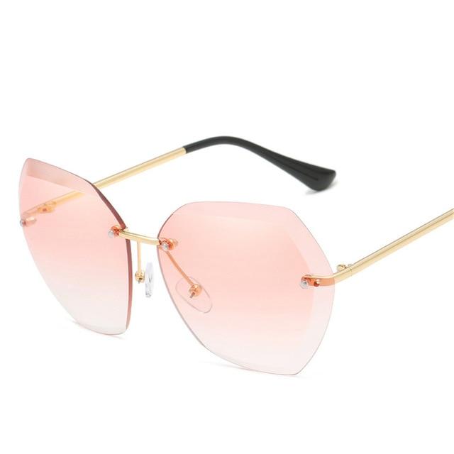 2021 Oversized Rimless Sunglasses