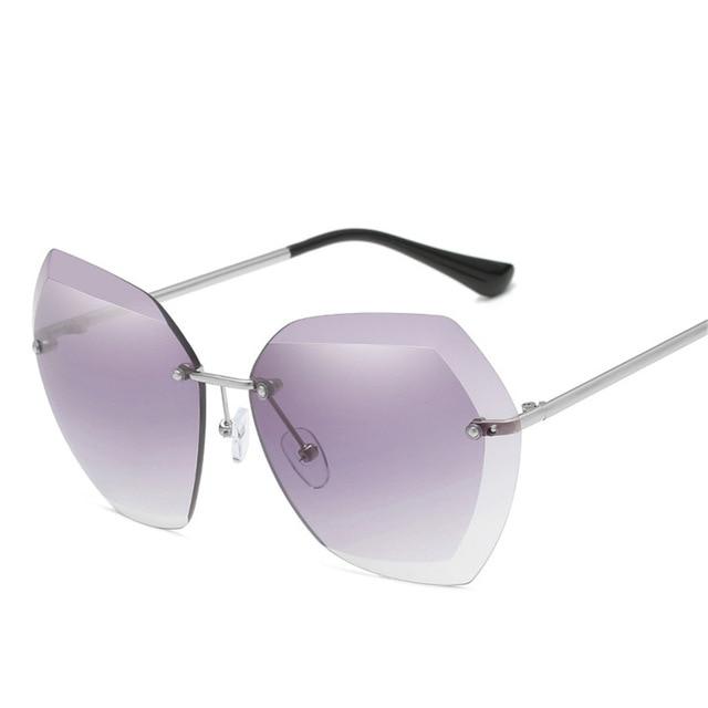 2021 Oversized Rimless Sunglasses