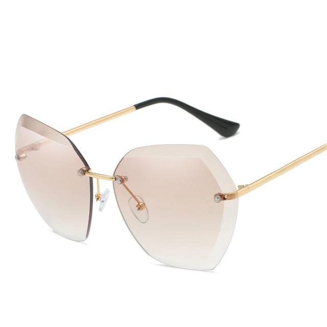 2021 Oversized Rimless Sunglasses