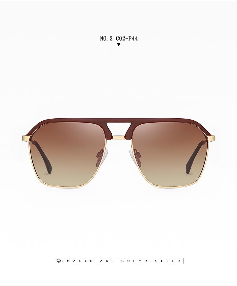 Rectangle Shades Men Fashion Polarized Sunglasses