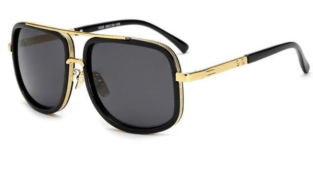 Men's Polarized Sunglasses Big Square Frame Luxury UV400 Retro Sunglasses